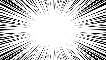 Naklejka premium Abstract radial lines converge to a bright center, creating a dynamic, speed-like effect
