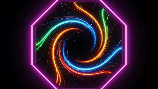 Intricate Blue and Black Futuristic Geometric Abstract Symmetrical Pattern Background