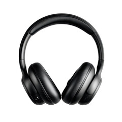 Sleek, black over-ear headphones with cushioned earcups and a comfortable headband, designed for immersive audio
