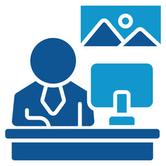 Fototapeta premium Workplace Icon