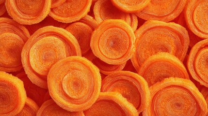 Vibrant Orange Carrot Slices Macro View Healthy Food Background