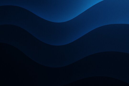 Abstract dark blue wave gradient background with smooth flowing layers