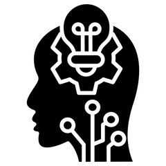 Critical Thinking glyph icon
