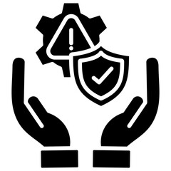 Obraz premium Risk Management glyph icon