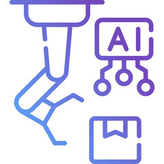 Gradient Line Smart Robot Arm with AI and Package Automation