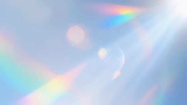 明るいパステルカラーのプリズムライトの背景動画