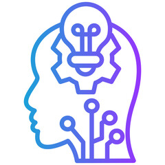Critical Thinking line gradient icon