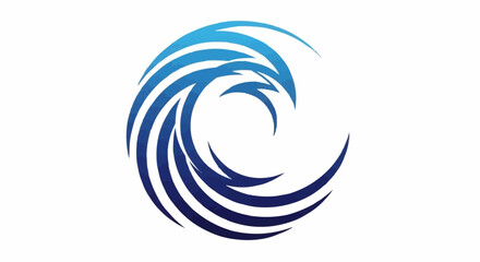 Naklejka premium abstract blue swirl