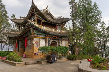 Guanyin Pavilion at The Dali Tianjing Pavilion Scenic Area in Dali, China