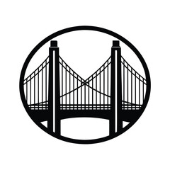 Bridge Suspension Cables Background Icon