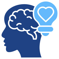 Emotional Intelligence glyph color icon