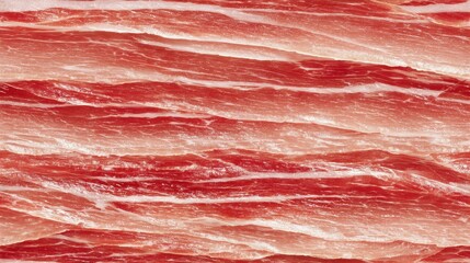 Detailed Seamless Texture of Layered Raw Ham or Bacon Slices