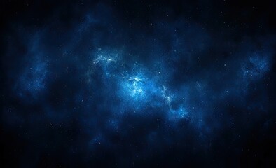 Fototapeta premium Deep space nebula, vibrant blues, and stars