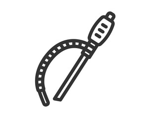 灯油ポンプのアイコン（線画）のイラスト