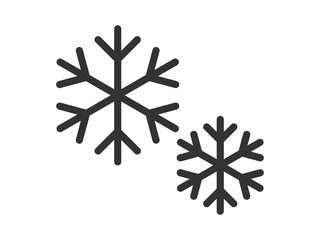 雪の結晶のアイコン（線画）のイラスト