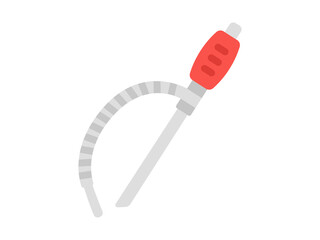 赤色の灯油ポンプのアイコンのイラスト