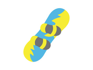 スノーボードのアイコンのイラスト