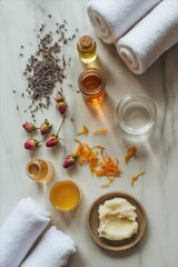 Spa Day Essentials Natural Ingredients for Relaxation and Wellness.