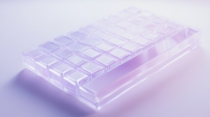 Transparent container designed for storing small items, showcasing a sleek and modern aesthetic suitable for any workspace