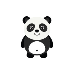 Naklejka premium Cute cartoon panda bear illustration on white background