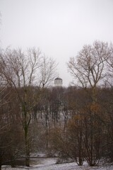 Fototapeta premium Churches in the park in winter