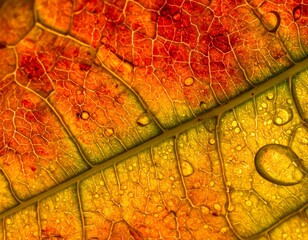 autumn leaf macro