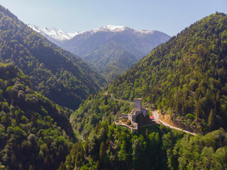 Aerial view of Ka&ccedil;kar Mountains Zilkale