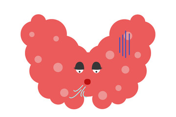 thyroid disease concept. vector illustration