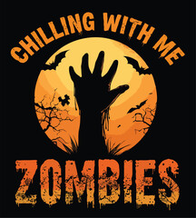 Halloween T-Shirt Design | Spooky Ghost, Pumpkin, Bat & Haunted Typography