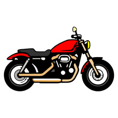 Obraz premium red motorcycle on transparent background