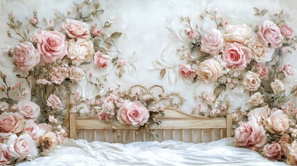 Elegant Floral Background with Roses for Romantic Decor Ideas