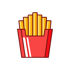 french fries in a red box