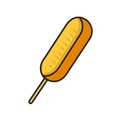 hot dog on a white background