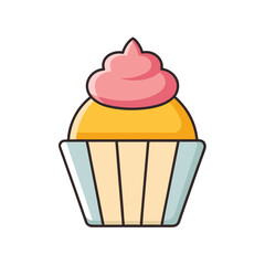 vector illustration of cupcake