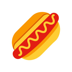 hot dog with mustard