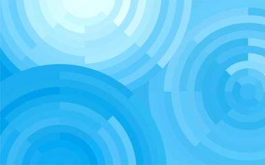 Radiant blue concentric circles background. Mosaic circular pattern for graphic design.	
