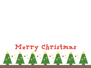 Obraz premium クリスマスツリー フレーム イラスト