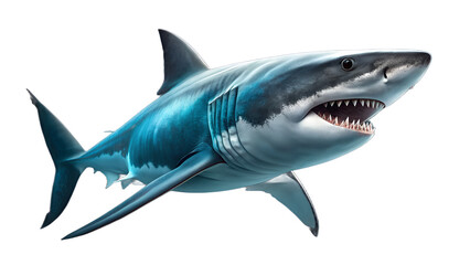 Obraz premium shark isolated on white background