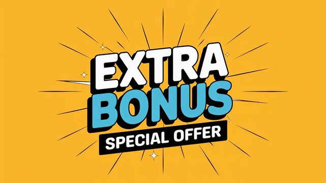 Extra Bonus Special Offer on Yellow Background