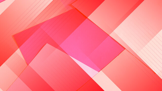 An abstract and energetic background with a modern geometric pattern in vibrant pink and red colors