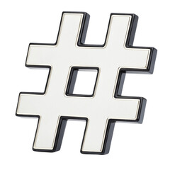 Obraz premium Hashtag isolated on transparent background 