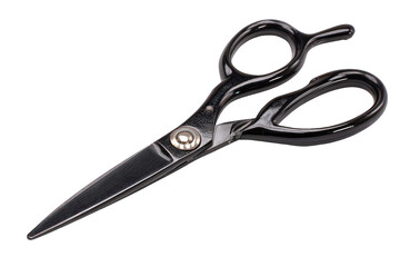 Black Scissors Against Black Background