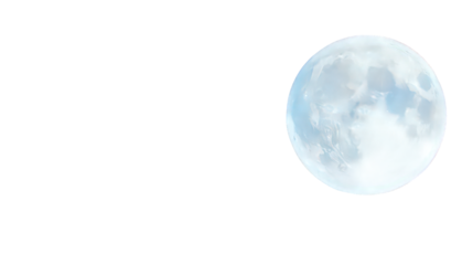 Full Moon In Night Sky With Transparent Background