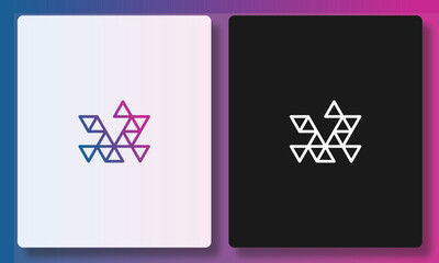 Pixel V Abstract Logo