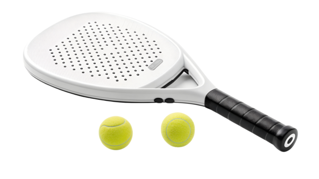 tennis racket with ball