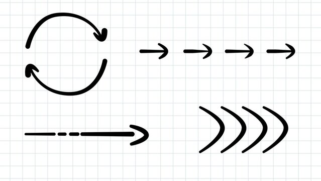 Hand Drawn Directional Arrows