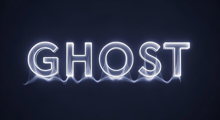 Ghost Text Effect White Smoke on Dark Background