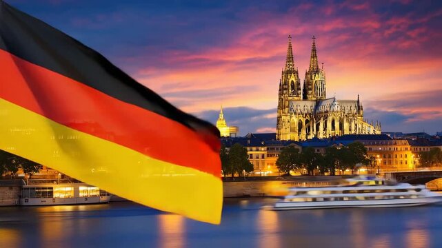 waving germany flag