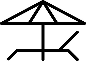 Beach Umbrella Icon Element