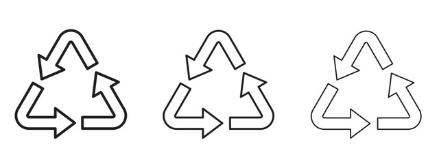 Recycle icon for web. simple element illustration with editable strokes